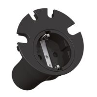 Bachmann Steckdose 1-fach schwarz matt Einb mit BS 938.001 IP20