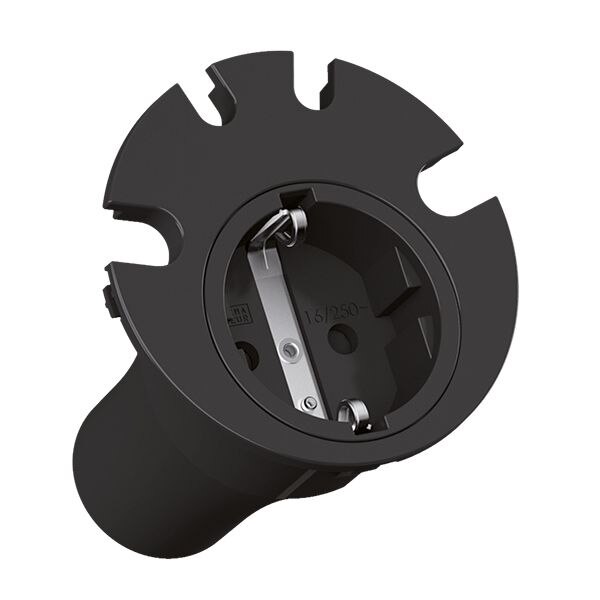Bachmann Bachmann Steckdose 1-fach schwarz matt Einb mit BS 938.001 IP20