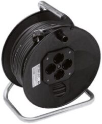 Bachmann Kabeltrommel Kunststoff 25m H05RR-F 395.180 3x1,5mm IP20 4xSteckdosen