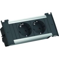 Bachmann Steckdosenleiste 2-fach alu 2m 35° KAPSA 927.200 IP20 1,5qmm
