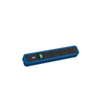 Bachmann Steckdosenleiste 3-fach bl 2m 45° 350.321 mit Ein/Aus IP20 1,5qmm