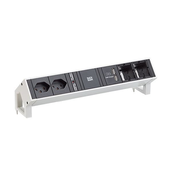 Bachmann Bachmann Steckdosenleiste 2-fach weiß 1xUSB 902.230 0,2m 90° IP20 1,5qmm