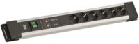 Bachmann Steckdosenleiste 6-fach grau 2m 45° CONNECTUS BM005903 mit Ein/Aus IP20 ÜSS