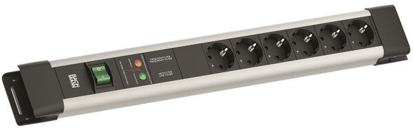 Bachmann Bachmann Steckdosenleiste 6-fach grau 2m 45° CONNECTUS BM005903 mit Ein/Aus IP20 ÜSS