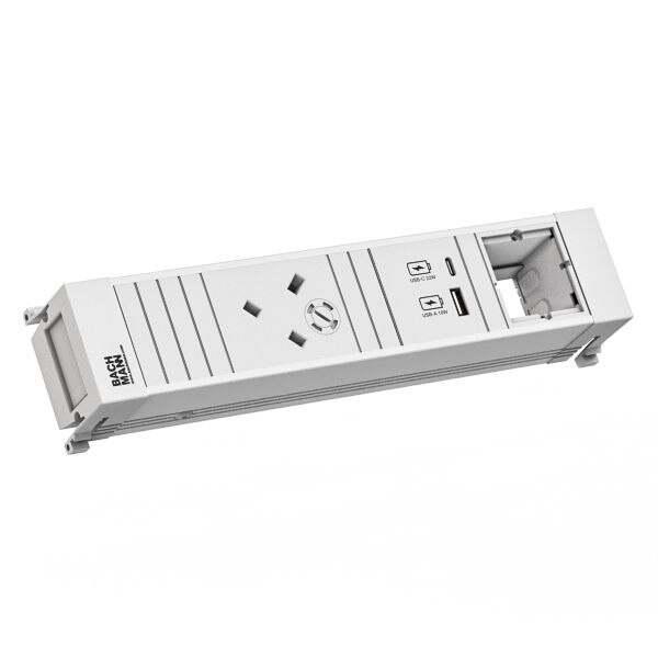Bachmann Bachmann Multi-Tischsteckdose EB 1USB weiß 916.708 Aluminium