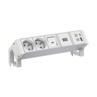 Bachmann Steckdosenleiste /2-fach weiß 1xUSB 937.410 mit Ein/Aus 0,2m 35° IP20
