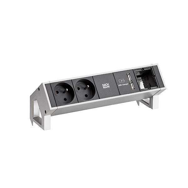 Bachmann Bachmann Steckdosenleiste Edelstahl 1xUSB 35° 902.432 0,2m IP20 1,5qmm