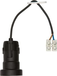 Bachmann Baustellenfassung schwarz E27 Kunststoff 641.1701 Schraubbefestigung