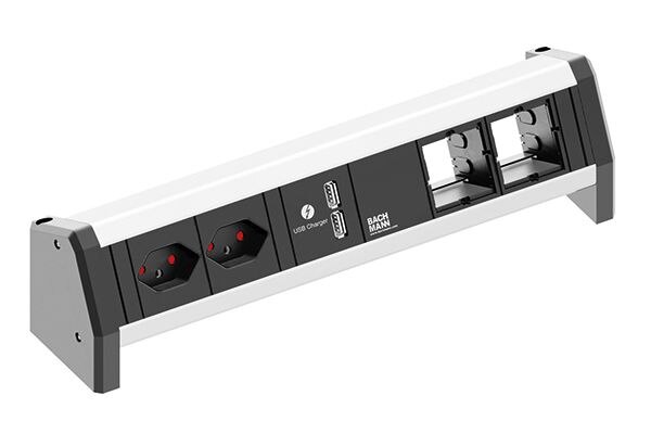 Bachmann Bachmann Steckdosenleiste schwarz 2xUSB 90° 902.0161 IP20