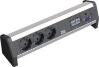 Bachmann Steckdosenleiste 3/3-fach schwarz 35° DESK 339.1005 IP20