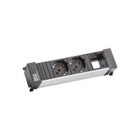 Bachmann Steckdosenleiste 2-fach schwarz 0,1m 35° 916.020 IP20 1,5qmm
