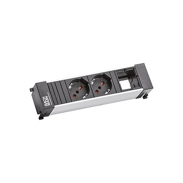 Bachmann Bachmann Steckdosenleiste 2-fach schwarz 0,1m 35° 916.020 IP20 1,5qmm