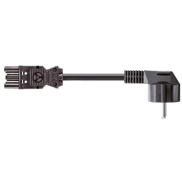 Bachmann Geräteanschlussleitung 3-polig schwarz 375.003 H05VV-F 1,5qmm L3000mm