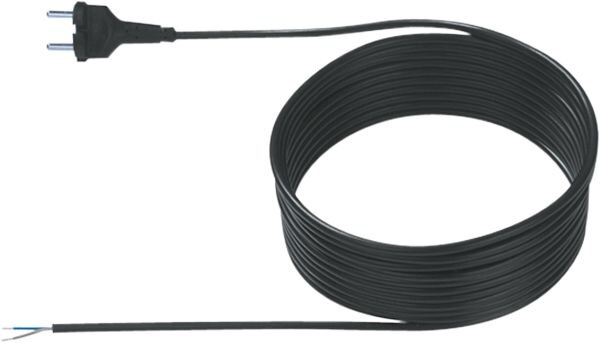 Bachmann Netzanschlussleitung 6,3m 10A 240.187 2x0,75qmm schwarz IP20 Aderendh PVC