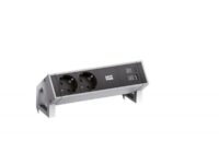 Bild vom Produkt: Bachmann Steckdosenleiste 2-fach alu 2xUSB 902.901 0,2m 35° IP20 1,5qmm