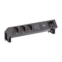 Bachmann Steckdosenleiste schwarz 0,2m 35° 902.727 IP20 1,5qmm