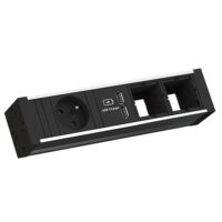 Bachmann Steckdosenleiste 1-fach schwarz 1xUSB 936.004 0,2m 35° IP20