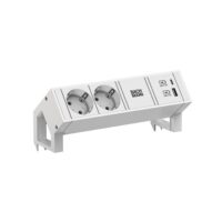 Bachmann Steckdosenleiste 2/f weiß 1xUSB 902.3201 0,2m 35° IP20