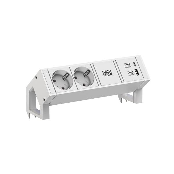 Bachmann Bachmann Steckdosenleiste 2/f weiß 1xUSB 902.3201 0,2m 35° IP20
