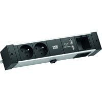 Bachmann Steckdosenleiste 2-fach alu 2m 35° 941.002 IP20 1,5qmm
