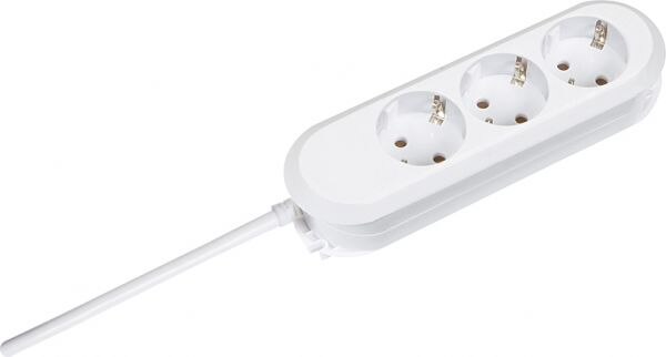 Bachmann ELTROPA Steckdosenleiste 3-fach weiß 1,5m 35° E388.270W IP20 1,5qmm