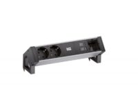 Bachmann Steckdosenleiste 2-fach alu 2xUSB 937.304 0,2m 35° IP20 1,5qmm