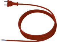Bachmann Netzanschlussleitung 3m 2x1qmm 246.375 10A rt IP20 Profilstecker Gummi