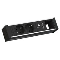 Bachmann Steckdosenleiste 2/1-fach schwarz 1xUSB 936.001 0,2m 35° IP20