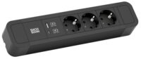 Bachmann Steckdosenleiste 3-fach schwarz 2m 35° 350.008 IP20 1,5qmm
