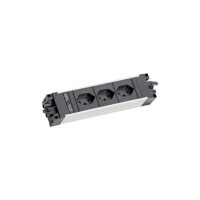 Bachmann Steckdosenleiste 3-fach alu 90° STEP 906.1086 IP20