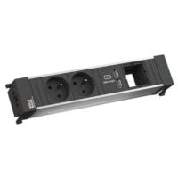 Bachmann Steckdosenleiste alu 2xUSB 35° 909.0059 IP20