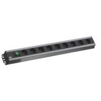 Bachmann Steckdosenleiste 9-fach grau 2m 90° 300.004 mit Ein/Aus IP20 1,5qmm