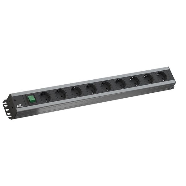 Bachmann Bachmann Steckdosenleiste 9-fach grau 2m 90° 300.004 mit Ein/Aus IP20 1,5qmm