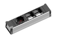Bachmann Steckdosenleiste 1-fach alu 0,1m 912.0055 35° IP20 1,5qmm