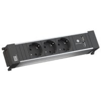 Bachmann Multi-Tischsteckdose EB 3Steckd 916.173 1USB schwarz Kunststoff