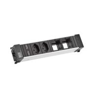 Bachmann Steckdosenleiste 4-fach schwarz IP20 CONFERENCE 909.017