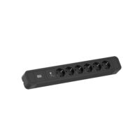 Bachmann Steckdosenleiste 6-fach schwarz 2m 35° 350.022 IP20 ÜSS 1,5qmm