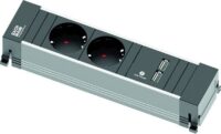 Bachmann Steckdosenleiste 2/1-fach schwarz 1xUSB 916.0040 0,1m 35° IP20
