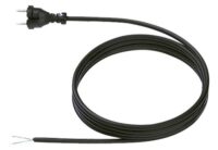 Bachmann Netzanschlussleitung 2m 2x1qmm 246.174 10A schwarz IP20 Aderendh KontSteck