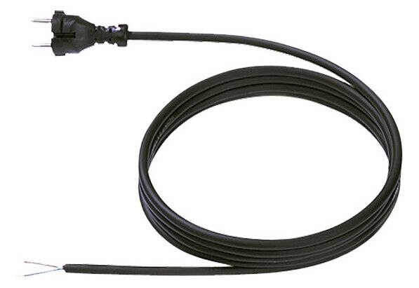 Bachmann Bachmann Netzanschlussleitung 2m 2x1qmm 246.174 10A schwarz IP20 Aderendh KontSteck