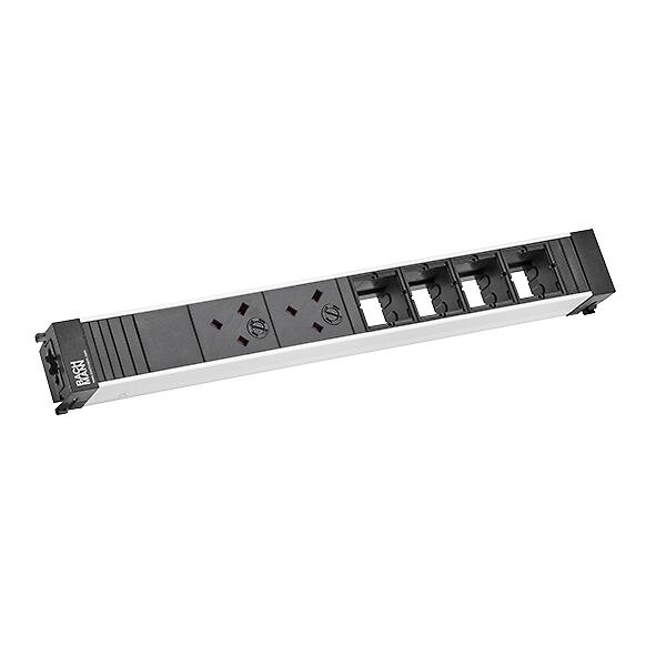 Bachmann Bachmann Steckdosenleiste 2-fach alu IP20 909.0028