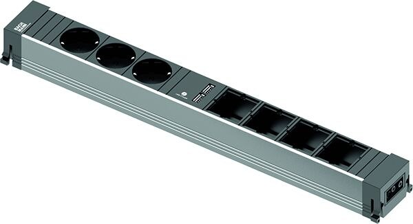 Bachmann Bachmann Steckdosenleiste 3-fach alu 35° 909.0057 IP20