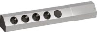 Bachmann Multi-Tischsteckdose Aufb Edelstahl 923.007 4Steckd Aluminium