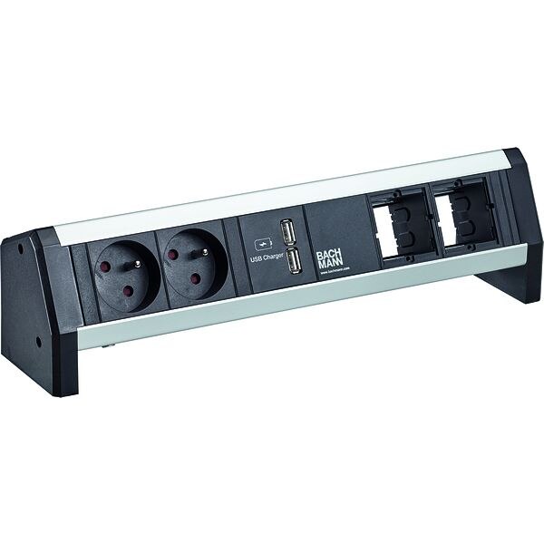 Bachmann Bachmann Steckdosenleiste schwarz 1m 35° IP20 902.0142 1,5qmm