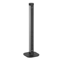 Bachmann Multi-Tischsteckdose Aufb 2USB 709.102 schwarz Aluminium