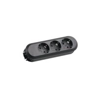 Bachmann Steckdosenleiste 3-fach schwarz 35° IP20 385.170 qmm