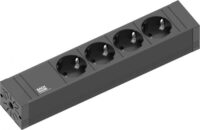Bachmann Steckdosenleiste 4-fach schwarz 2m 35° 420.0017 IP20 1,5qmm