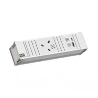 Bachmann Multi-Tischsteckdose EB 1USB weiß 912.716 Aluminium