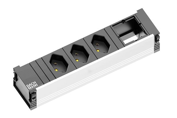 Bachmann Bachmann Steckdosenleiste 4-fach schwarz 0,1m CONI 912.015 IP20 1,5qmm