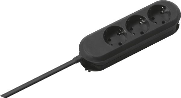 Bachmann ELTROPA Steckdosenleiste 3-fach schwarz 5m 35° E388.172SK IP20 1,5qmm